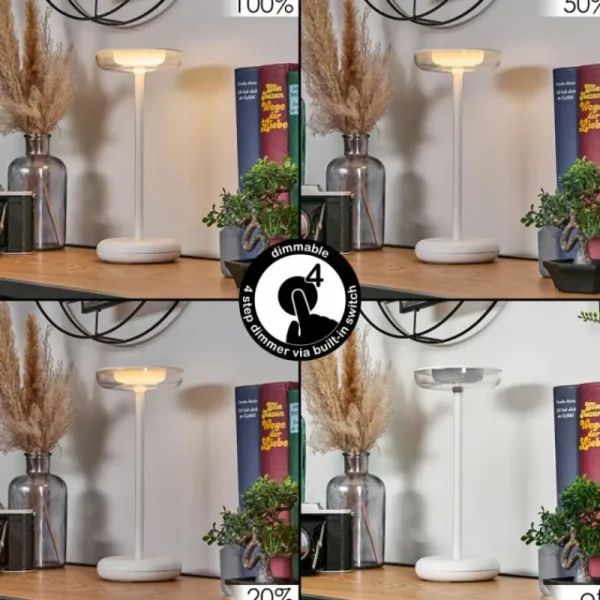hofstein Baigorrita Lampe à poser LED Blanc, 1 lumière* Lampes Modernes