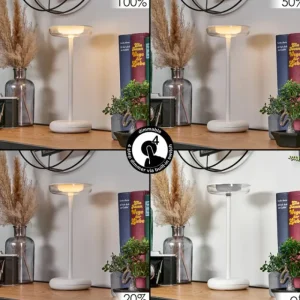 hofstein Baigorrita Lampe de table d'extérieur, Lampe à poser LED Blanc, 1 lumière* Lampes Modernes