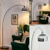 hofstein Baloca Lampadaire Chrome, Noir, 1 lumière* Lampes Modernes