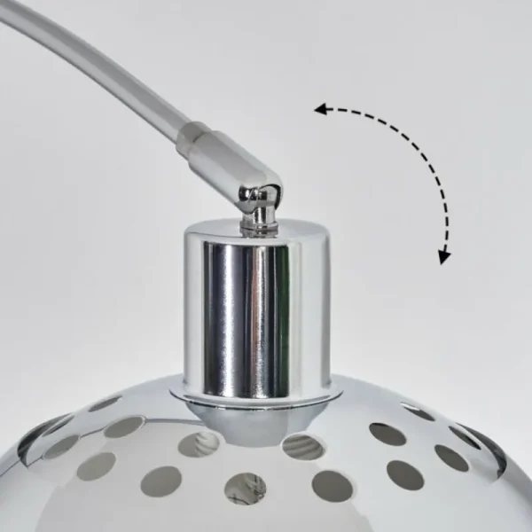 hofstein Baloca Lampadaire Chrome, Noir, 1 lumière* Lampes Modernes