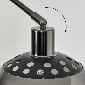 hofstein Baloca Lampadaire Chrome, Noir, 1 lumière* Lampes Modernes