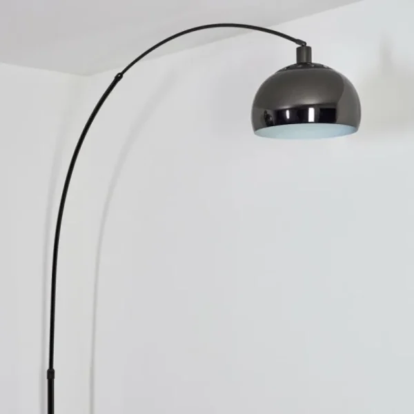 hofstein Baloca Lampadaire Chrome, Noir, 1 lumière* Lampes Modernes