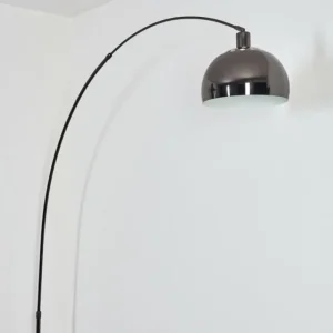 hofstein Baloca Lampadaire Chrome, Noir, 1 lumière* Lampes Modernes