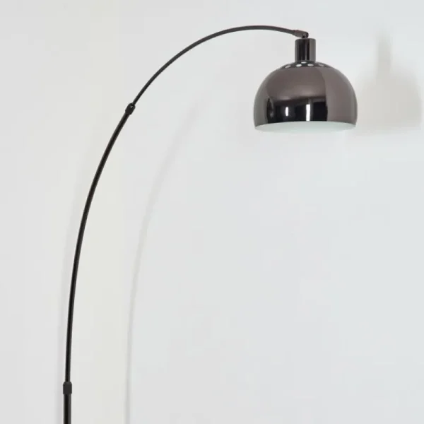 hofstein Baloca Lampadaire Chrome, Noir, 1 lumière* Lampes Modernes