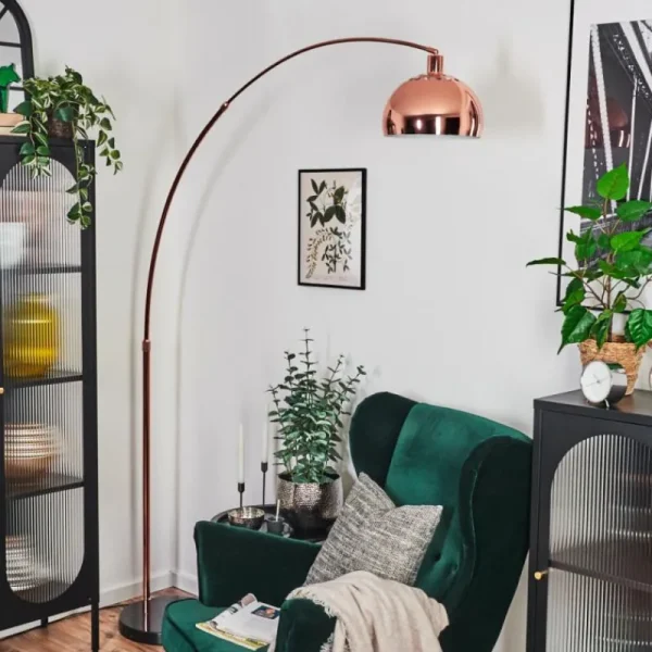 hofstein Baloca Lampadaire Cuivre, Noir, 1 lumière* Lampes Modernes