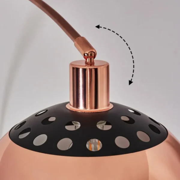 hofstein Baloca Lampadaire Cuivre, Noir, 1 lumière* Lampes Modernes