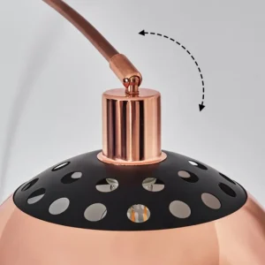 hofstein Baloca Lampadaire Cuivre, Noir, 1 lumière* Lampes Modernes