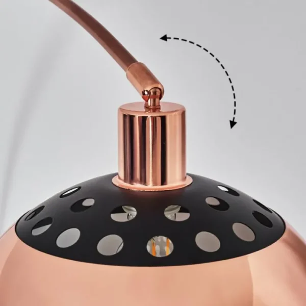 hofstein Baloca Lampadaire Cuivre, Noir, 1 lumière* Lampes Modernes