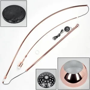 hofstein Baloca Lampadaire Cuivre, Noir, 1 lumière* Lampes Modernes