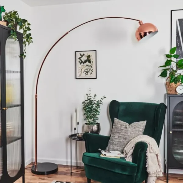 hofstein Baloca Lampadaire Cuivre, Noir, 1 lumière* Lampes Modernes