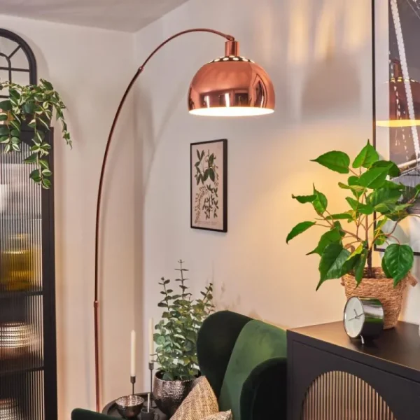 hofstein Baloca Lampadaire Cuivre, Noir, 1 lumière* Lampes Modernes
