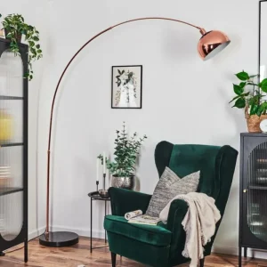 hofstein Baloca Lampadaire Cuivre, Noir, 1 lumière* Lampes Modernes