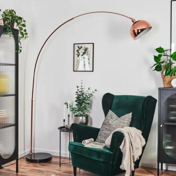 hofstein Baloca Lampadaire Cuivre, Noir, 1 lumière* Lampes Modernes