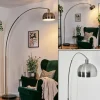 hofstein Baloca Lampadaire Nickel mat, Noir, 1 lumière* Lampes Modernes