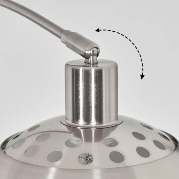 hofstein Baloca Lampadaire Nickel mat, Noir, 1 lumière* Lampes Modernes