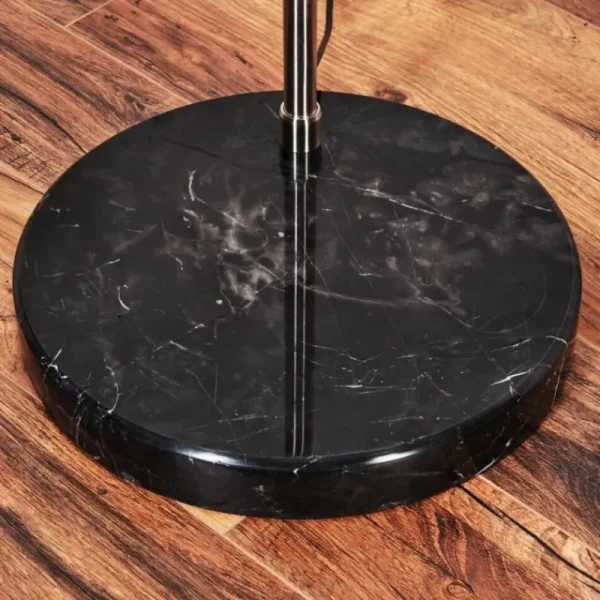 hofstein Baloca Lampadaire Nickel mat, Noir, 1 lumière* Lampes Modernes