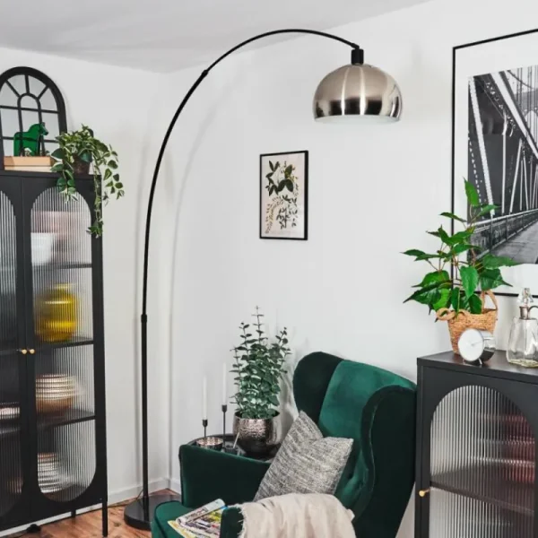 hofstein Baloca Lampadaire Noir, 1 lumière* Lampes Modernes