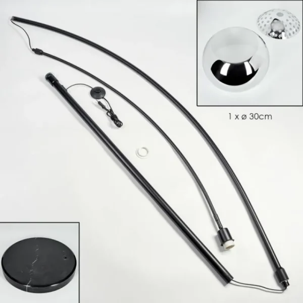 hofstein Baloca Lampadaire Noir, 1 lumière* Lampes Modernes