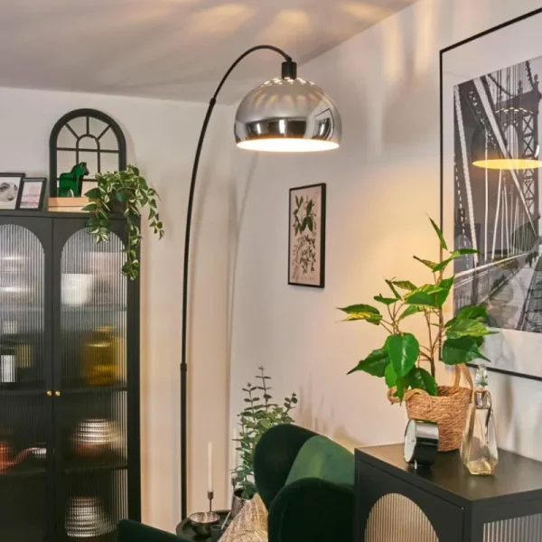 hofstein Baloca Lampadaire Noir, 1 lumière* Lampes Modernes