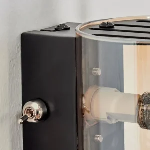 hofstein Bamako Luminaire Up & Down, Applique murale LED Noir, 1 lumière* Lampes En Verre