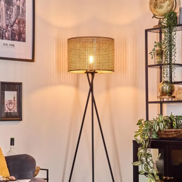 hofstein Barcos Lampadaire Noir, 1 lumière* Lampes Modernes