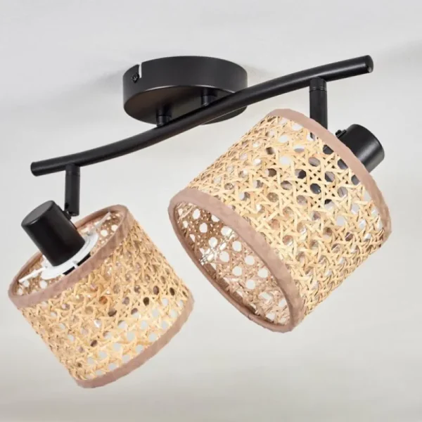 hofstein Barcos Plafonnier Noir, 2 lumières* Lampes Modernes