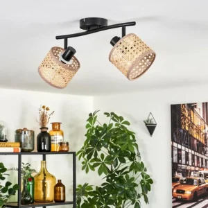 hofstein Barcos Plafonnier Noir, 2 lumières* Lampes Modernes