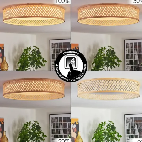 hofstein Barroco Plafonnier LED Écru, Blanc, 1 lumière* Lampes Modernes