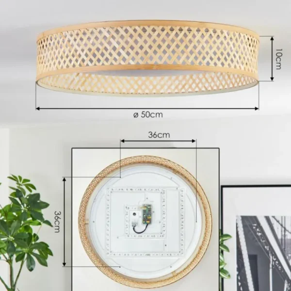 hofstein Barroco Plafonnier LED Écru, Blanc, 1 lumière* Lampes Modernes