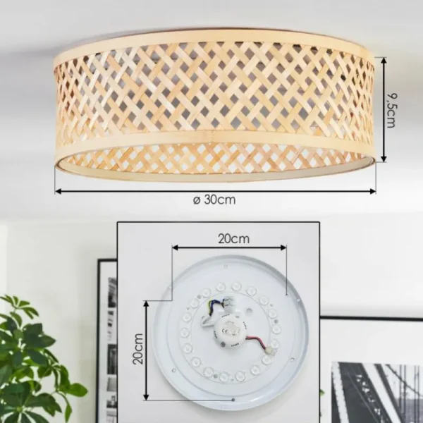 hofstein Barroco Plafonnier LED Écru, Blanc, 1 lumière* Lampes Modernes