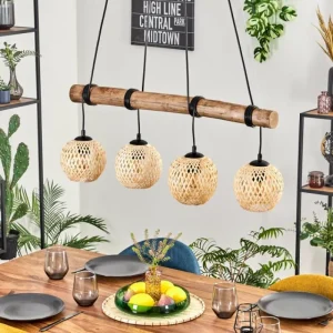 hofstein Basto Suspension, Boule lumineuse, Suspension Écru, Noir, 4 lumières* Lampes Modernes
