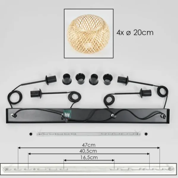 hofstein Bauro Suspension Écru, 4 lumières* Lampes Modernes