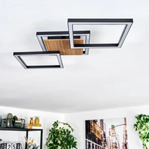 hofstein Bealo Plafonnier LED Couleur bois, Noir, 1 lumière* Lampes Modernes