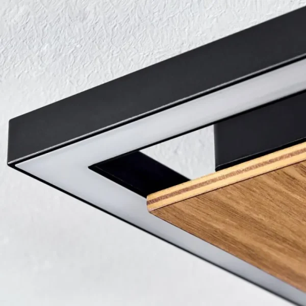 hofstein Bealo Plafonnier LED Couleur bois, Noir, 1 lumière* Lampes Modernes
