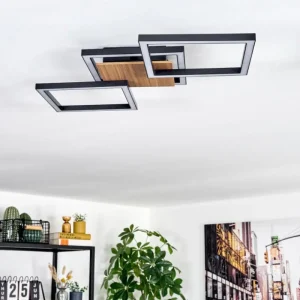 hofstein Bealo Plafonnier LED Couleur bois, Noir, 1 lumière* Lampes Modernes