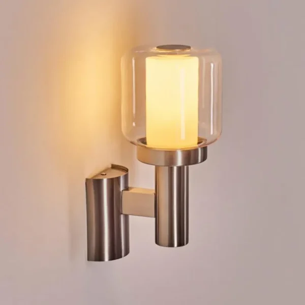 hofstein Beira Lampe murale d´extérieur, Applique murale Nickel mat, 1 lumière* Lampes Modernes