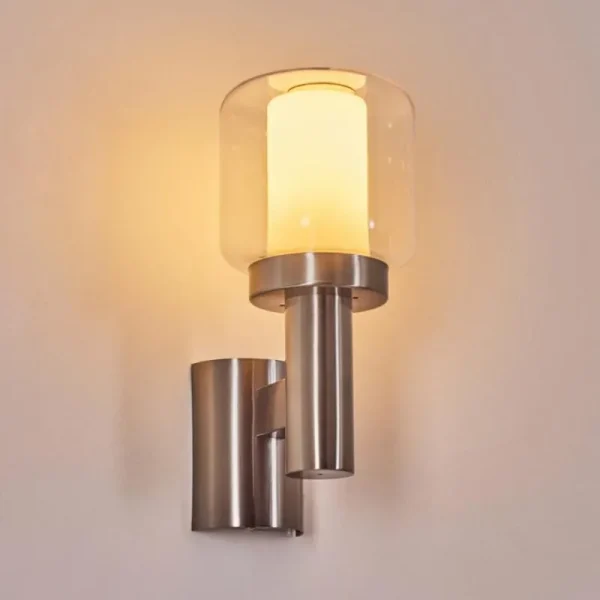 hofstein Beira Lampe murale d´extérieur, Applique murale Nickel mat, 1 lumière* Lampes Modernes