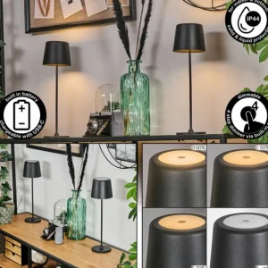 hofstein Belece Lampe de table d'extérieur, Lampe à poser LED Noir, 1 lumière* Lampes Modernes