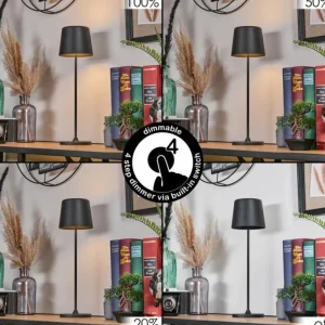 hofstein Belece Lampe de table d'extérieur, Lampe à poser LED Noir, 1 lumière* Lampes Modernes