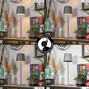 hofstein Belece Lampe de table d'extérieur, Lampe à poser LED Gris, 1 lumière* Lampes Modernes