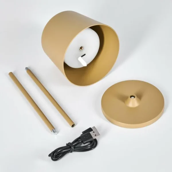 hofstein Belece Lampe de table d'extérieur, Lampe à poser LED Beige, 1 lumière* Lampes Modernes