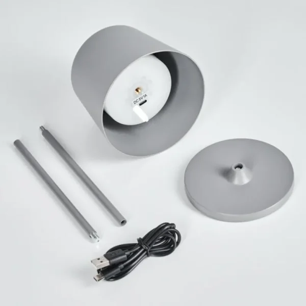 hofstein Belece Lampe de table d'extérieur, Lampe à poser LED Gris, 1 lumière* Lampes Modernes