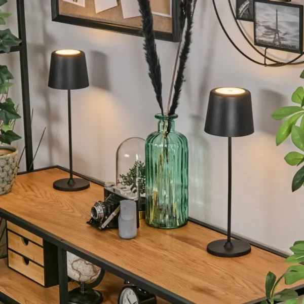 hofstein Belece Lampe de table d'extérieur, Lampe à poser LED Noir, 1 lumière* Lampes Modernes