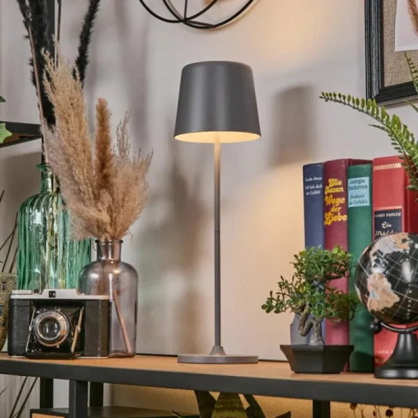 hofstein Belece Lampe de table d'extérieur, Lampe à poser LED Gris, 1 lumière* Lampes Modernes