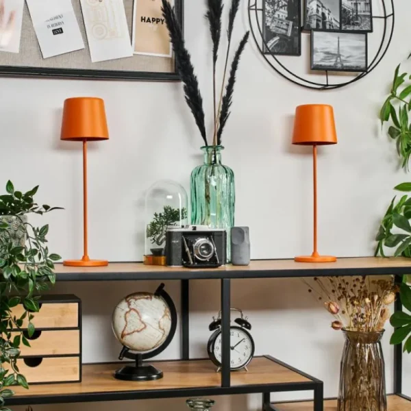 hofstein Belece Lampe de table d'extérieur, Lampe à poser LED Orange, 1 lumière* Lampes Modernes