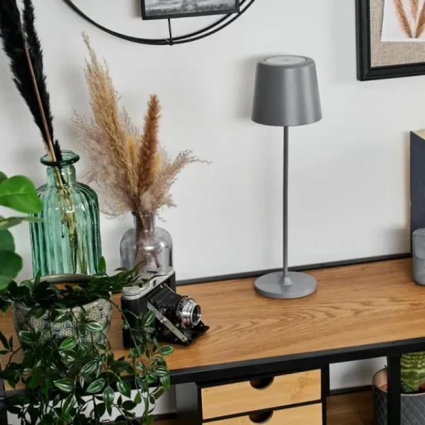 hofstein Belece Lampe de table d'extérieur, Lampe à poser LED Gris, 1 lumière* Lampes Modernes