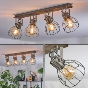 hofstein Bitterroot Plafonnier Gris, Écru, 4 lumières* Lampes Modernes