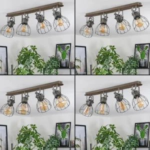 hofstein Bitterroot Plafonnier Gris, Écru, 4 lumières* Lampes Modernes