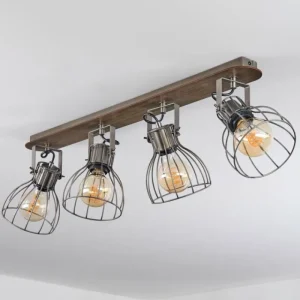 hofstein Bitterroot Plafonnier Gris, Écru, 4 lumières* Lampes Modernes