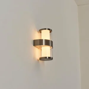 hofstein Blinneberg Luminaire extérieur, Lampe murale d´extérieur LED Nickel mat, 2 lumières* Lampes Modernes